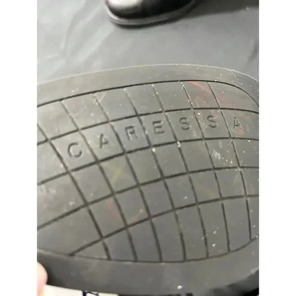 Caressa Lark Leather Boot Vintage black Block heel Size 7 - Picture 3 of 9